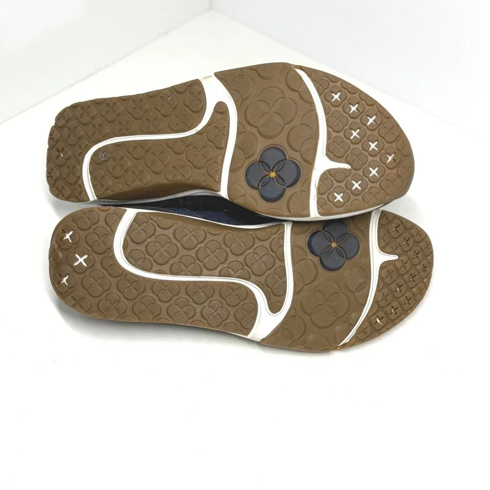 Rykä Kailee Navy Blue Leopard Mesh Mary Jane Walking‎ Shoes Womens 10M